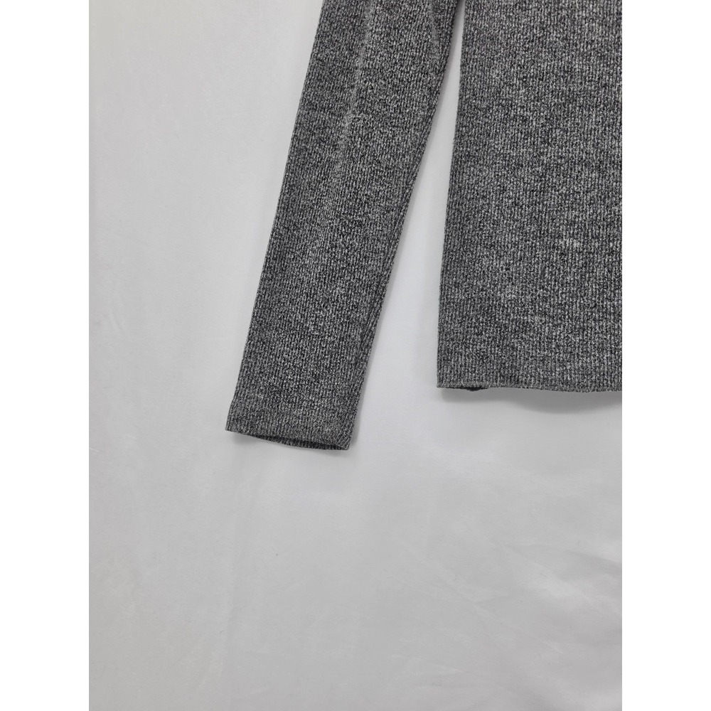 Universal Thread Gray Marl Ribbed Henley Top Long Sleeve Raglan Small Soft Basic - Picture 10 of 13